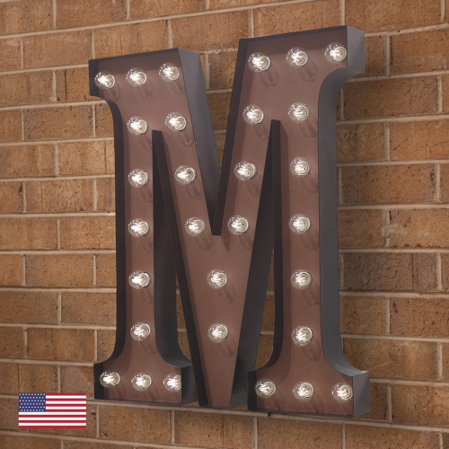 CW5918 | Alphabet Wall Sconce "M"<br><strong> Minimum - 1 Piece</strong>