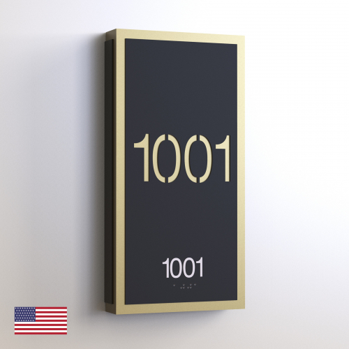 CS6274-1-NL | Non Illuminated Room Number<br><strong> Minimum - 25 Pieces</strong>