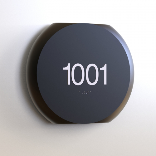 CS6357-1-NL | Non Illuminated Room Number<br><strong> Minimum - 25 Pieces</strong>