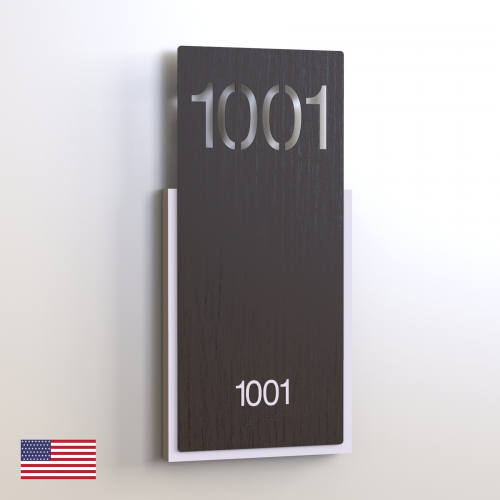 CS6849-NL | Non Illuminated Room Number<br><strong> Minimum - 25 Pieces</strong>