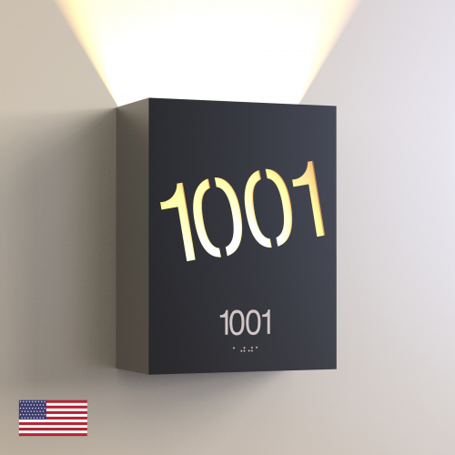 CS6643 | Illuminated Room Number<br><strong> Minimum - 25 Pieces</strong>