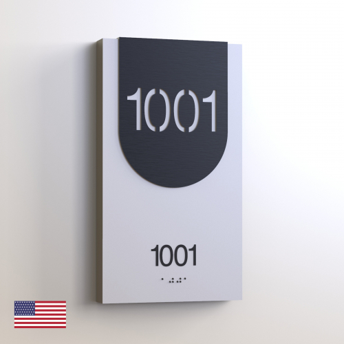 CS6853-NL | Non Illuminated Room Number<br><strong> Minimum - 25 Pieces</strong>