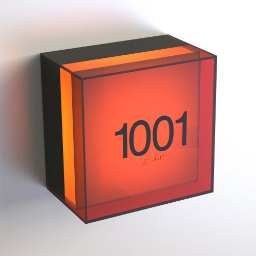 CS7242-RD | Illuminated Room Number<br><strong> Minimum - 25 Pieces</strong>
