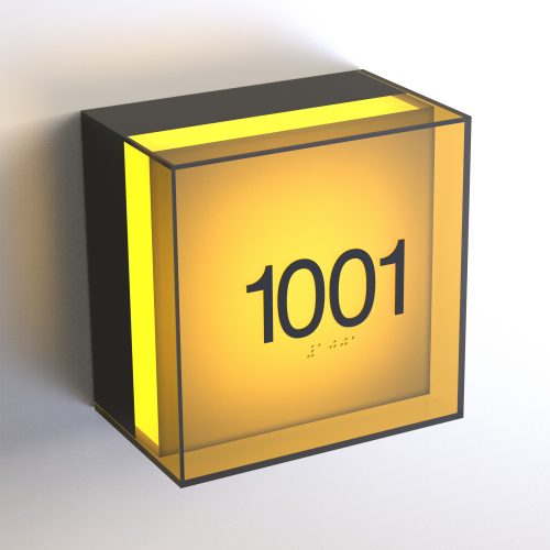 CS7242-YL | Illuminated Room Number<br><strong> Minimum - 25 Pieces</strong>