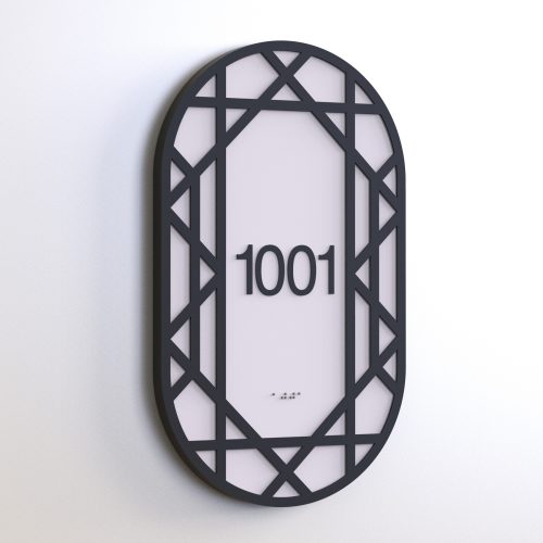CS6641-1-NL | Non Illuminated Room Number<br><strong> Minimum - 25 Pieces</strong>