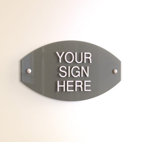 Wood Temp | Ellipso Wood Wayfinding Sign <strong>Minimum – 25 Pieces</strong>