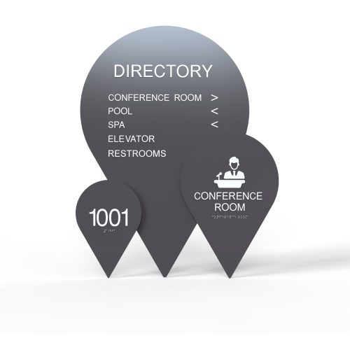 WS7679 | Spot Metal Wayfinding Sign <strong>Minimum – 1 Piece</strong>