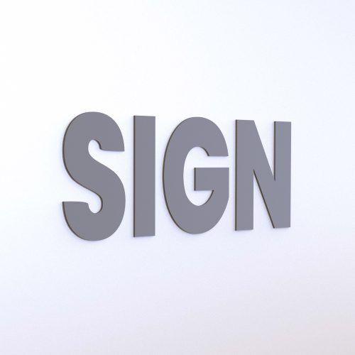 WS7768 | Large Standard Signs <br><strong>Minimum – 1 Piece</strong>