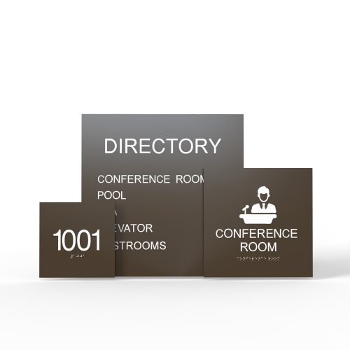 WS7675 | Quadra Metal Wayfinding Sign <strong>Minimum – 1 Piece</strong>