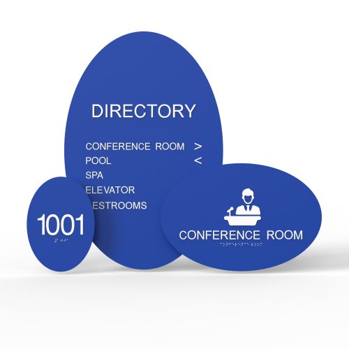 WS7680 | Ellipso Standard Wayfinding Sign <strong>Minimum – 1 Piece</strong>