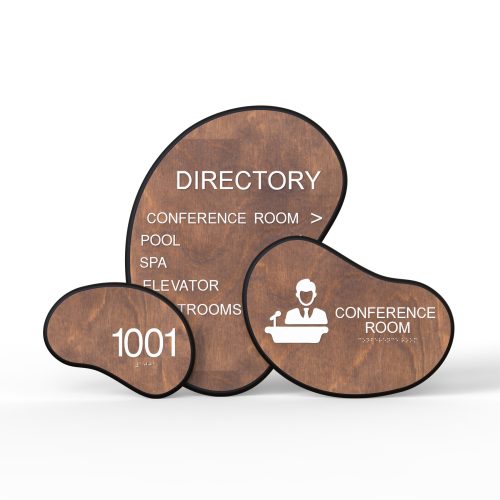WS7700 | Pod Wood Wayfinding Sign <strong>Minimum – 1 Piece</strong>