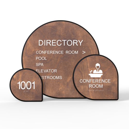 WS7702 | Quip Wood Wayfinding Sign <strong>Minimum – 1 Piece</strong>