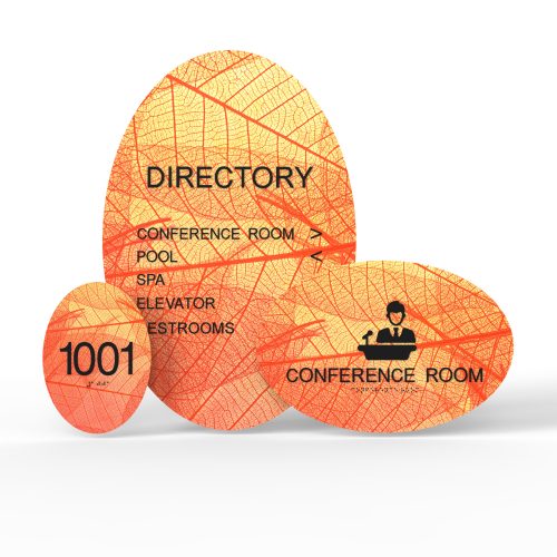 WS7706 | Ellipso Background Wayfinding Sign <strong>Minimum – 1 Piece</strong>